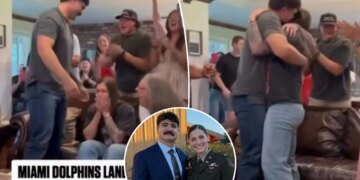Dolphins pick shares hug with Army Black Hawk pilot wife in emotional draft moment