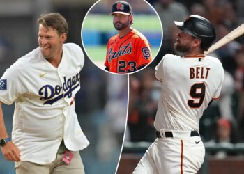 Giants’ Brandon Belt earns comparison to Dodgers great Clayton Kershaw
