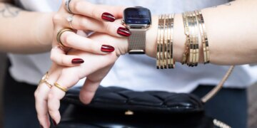 Person looking at the Apple Watch Series 10 from an angle