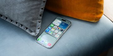 iPhone Air on a couch