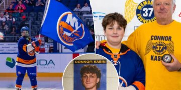 Islanders welcome family of late Connor Kasin with 'unbelievable' experience