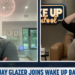 Jay Glazer joining Wake Up Barstool, seen in a split screen with a host.