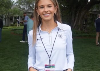 Kai Trump at the 2026 Masters at Augusta National Golf Club in  Augusta, Georgia.