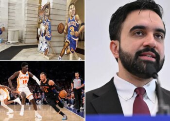 Knicks fall hours after 'Mayor Mambino' admin puts up display