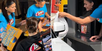 Lauren Betts, Kiki Rice cause frenzy during Raising Cane's appearance