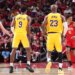 LeBron James connects with Bronny James Jr. for first father-son assist in NBA playoff history during Lakers vs Rockets Game 3