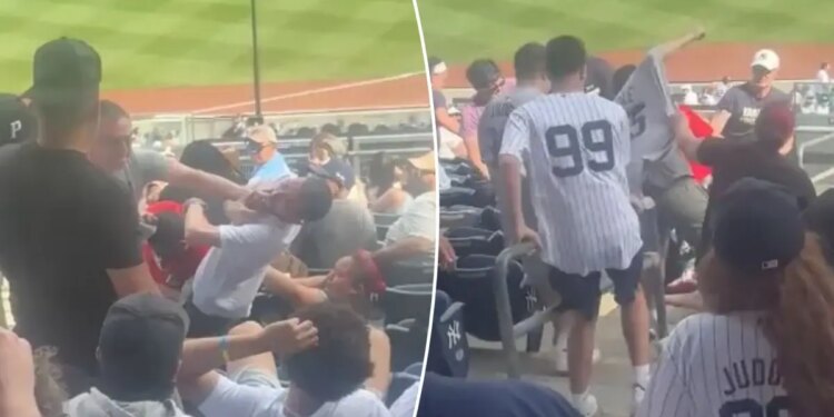 Massive brawl breaks out between fans at Yankee Stadium