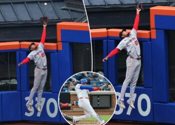 Mets' Juan Soto robbed of home run on ridiculous James Wood catch