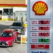 A Shell gas station with fuel prices over $6 for gasoline and over $8 for renewable diesel.