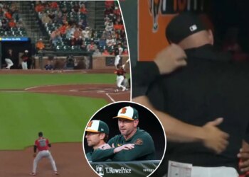 Orioles manager Craig Albernaz struck in face with foul ball in scary scene