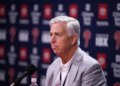 Philadelphia Phillies president of baseball operations Dave Dombrowski speaking at a news conference.