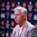 Philadelphia Phillies president of baseball operations Dave Dombrowski speaking at a news conference.