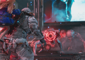 A screenshot from the video game Pragmata.