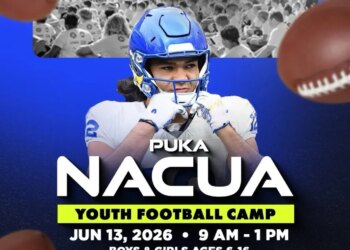 Illustration for a Puka Nacua youth football camp.