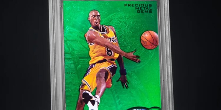 1997 Metal Universe Kobe Bryant Precious Metal Gems-Green trading card.