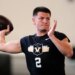 Vanderbilt quarterback Diego Pavia (2) looks to throw a pass during the school's NFL football pro day Friday, March 20, 2026, in Nashville, Tenn.