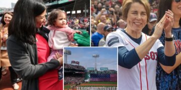 Red Sox fans boo Gov. Healey Mayor Wu at Fenway Park opening day