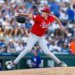 Cincinnati Reds pitcher Nick Lodolo on the mound during a spring training game.
