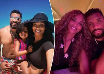 Russell Wilson hits beach vacation with Ciara while stuck in NFL limbo