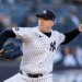 Ryan Weathers (40) throws a pitch during the 7th inning at Yankee Stadium, Sunday, April 19, 2026.