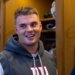 New York Giants guard Shane Lemieux is interviewed by the media after practice at the Quest Diagnostics center, Tuesday, Sept. 5, 2023, in East Rutherford, New Jersey.