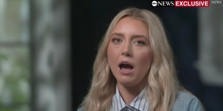 Paige Shiver speaks during an ABC News interview.