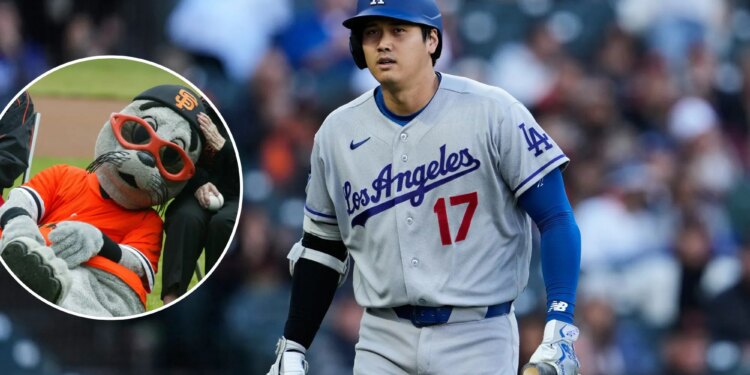 Shohei Ohtani vs Lou Seal: Dodgers star trolled by Giants mascot