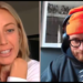 Two people, a blonde woman and a bearded man in a beanie and headphones, in a video call.