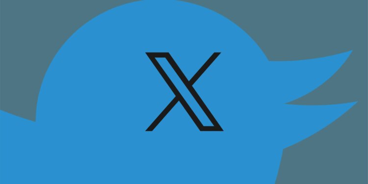 An image showing the former Twitter logo with the X logo on its head