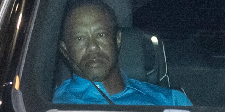 Tiger Woods leaving the Martin County Sheriff's Office, March 27, 2026.