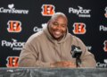 Dexter Lawrence II speaking at an NFL press conference.