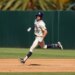 Payton Brennan running on the baseball field.