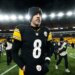 Pittsburgh Steelers quarterback Aaron Rodgers (8) leaves the field after an NFL wild-card playoff football game against the Houston Texans, Monday, Jan. 12, 2026, in Pittsburgh.