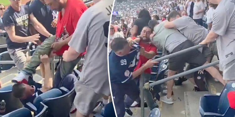 Yankee Stadium brawl only gets more wild as new footage of fan being stomped emerges