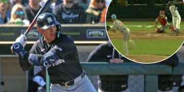 Yankees' George Lombard Jr. doubles off Zack Wheeler as hot streak continues