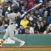 Jazz Chisholm Jr. belts a solo homer during the fifth inning of the Yankees' 4-2 win over the Red Sox on April 23, 2026 at Fenway Park.