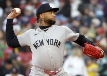 Luis Gil pitched 6 ¹/₃ scoreless innings in the Yankees' 4-0 win over the Red Sox on April 21, 2026 at Fenway Park.