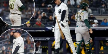 Yankees bats go cold after hot start in loss to A's