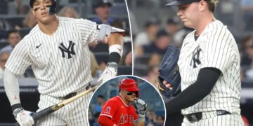 Yankees' bats go quiet as Angels mash five homers in lopsided loss