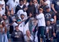 A Yankee fan had a creative spin on a long-standing tradition for bleacher creatures.