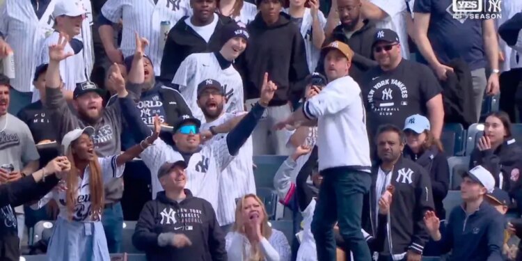 A Yankee fan had a creative spin on a long-standing tradition for bleacher creatures.