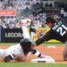 New York Yankees second baseman Jazz Chisholm Jr. (13) steals third base during the second inning when the New York Yankees played the Miami Marlins in their home opener Friday, April 3, 2026