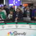 Brian Scalabrine on the set of the NBC Sports Boston postgame show