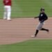 Anthony Volpe slows down while approaching second base as Spencer Jones hits a double during a Scranton/Wilkes-Barre game on May 6, 2026.