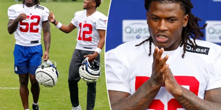 Arvell Reese puts all his tools on display for Giants at minicamp