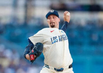 Blake Snell pitching.