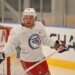 New York Rangers left wing Brendan Lemieux when the New York Rangers practiced Monday, Sept. 16, 2019, at their training facility in Greenburgh, New York.