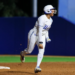 Freshman Jolyna Lamar celebrates as she rounds the bases after belting the game-tying two-run homer in the seventh inning of UCLA's 12-11 win over Cal Baptist in their NCAA Tournament opener on May 15, 2026 in Los Angeles.
