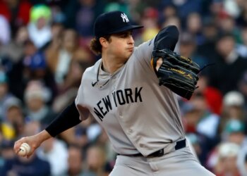 New York Yankees pitcher Cam Schlittler throws a pitch against the Boston Red Sox.