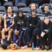 The Cleveland Cavaliers bench reacts to Game 4 of the Eastern Conference Final.
